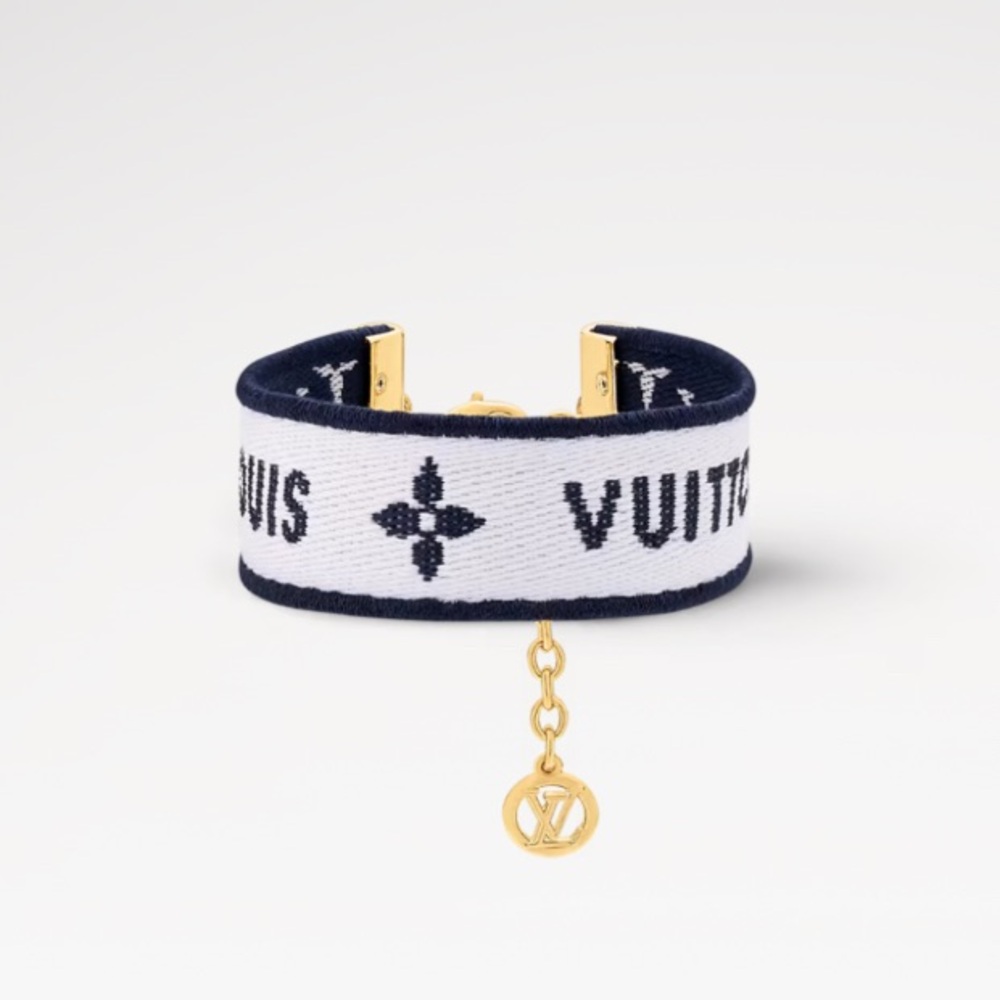 ❌❌❌SOLD❌❌❌Louis Vuitton Buddy Bracelet Blue and White with Gold hardware.